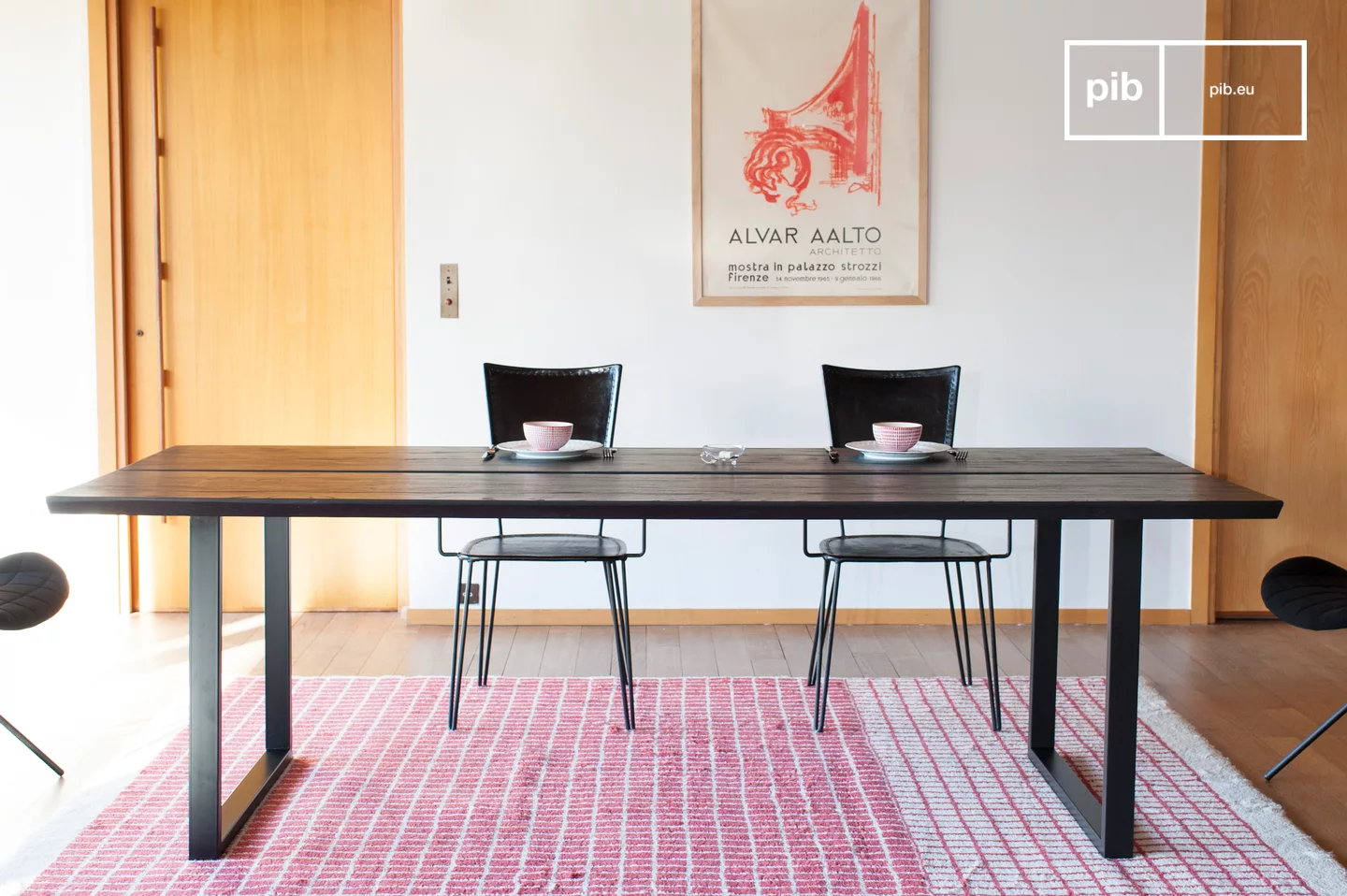 Industrial Plank Dining Table thumbnail 2